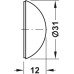 Wall Bumper Self-Adhesive Ø 31 mm 12 mm Projection Plastic White