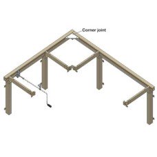 Flexi Corner Set for Flexi Height Adjustable Worktop System Ropox White finish