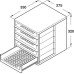 Deskop Filing Multi-Tray Housing With five trays Black finish