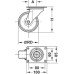 Swivel Single Wheel Castor without Brake Wheel Ø 80-125 mm 100 mm Plate Fixing with screw-on plate Wheel Ø 100 mm load capacity 125 kg