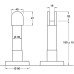 Adjustable Foot Support 316 L Cubicle Fittings for Glass Partitions PBA Stainless steel  Satin finish