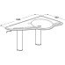 Support Washbasin Flexi Version Ropox Left hand version