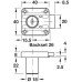 Rim Lock with Ø 18 mm Cylinder Left Hand Version Backet 26 mm Random key changes chrome plated
