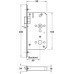 Mortice Latch Radius Forend Case Size 92 mm Startec Backset 60 mm case size 92 mm satin stainless steel