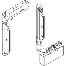 Pivot Assembly Set Mortice for Folding Patio Doors Slido Fold Bottom rolling system end folding system Gold finish