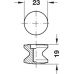 Push Lock Knob for 13-19 mm Door Thicknesses Polished chrome plated plastic