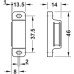 Magnetic Catch Pull 4.0 kg for Screw Fixing Square Brass plated counterpiece