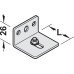 Side Fixing Mounting Bracket for Sliding Wooden and Glass Interior Doors Slido D-Line11 Top hung system Galvanised steel finish length 64 mm