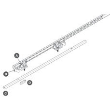 Complete Set for Sliding Interior Doors for 1 Door Marathon Senior Top hung system For door width 750-900 mm