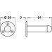 Projection Door Stop Wall Mounted Overall Projection 67 mm Zinc Alloy Satin nickel