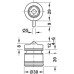 Glass door lock for hinged doors Symo for screw fixing For combination with Symo cylinder removable core nickel plated matt