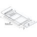 Extending Pencil Tray for Undermounting Plastic Light grey finish