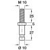 Pin for Castors Ø 10 mm with M10 Thread Pin Ø 10 mm