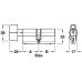 Profile Cylinder Key One Side Thumbturn Other Side with Anti-Drilling Protection Brass Size (AxB): 35 x 35 mm keyed alike nickel plated