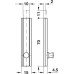 Furniture Bolt with Straight Slide Concealed Screw Fixing Matt nickel plated length: 70 mm lift: 11 mm
