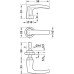 Door Handle Set for Sprung Rim Lock With 7 mm square spindle