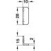 Glass Door Cylinder Lever Lock with Nut Attachment for Glass Panels from 4-10 mm With straight locking cam Closure direction 90° A (D F G). keyed to differ matt nickel plated