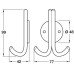 Coat Hook Stainless Steel 42 x 99 mm Face fixing Satin stainless steel finish