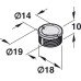 Sleeve for Rim/Mortice Budget Lock Brass Startec For recess mounting Bright