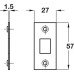 Mortice Latch Tubular Heavy Duty Latchbolt Operated by Lever Handles Backset 75 mm case size 100 mm satin brass