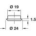 Cylinder Rosette for Use with Ø 18 m Cylinders Brass bright nickel