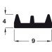 Raven Draught Seal E Strip for Door and Window Frames Self-adhesive Size: 4 x 9 mm white