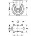 Single Wheel Castor Ø 80-160 mm Plate Fixing with screw-on plate Wheel Ø 100 mm load capacity 70 kg fixed castor without brake
