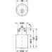 Lock Handle with Cylinder Keyed alike FH1 right hand