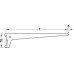 Flange Bracket Length 150-600 mm Shoptec Shopfitting System For hooking into shelf system columns or wall channels White RAL 9003 finish length 250 mm with two hooks