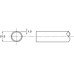 Headrail 316 L Cubicle Fittings for 13 mm Board Partitions PBA Stainless steel Length 3000 mm satin finish