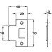 Mortice Latch Tubular Heavy Duty Latchbolt Operated by Lever Handles Backset 75 mm case size 100 mm satin brass