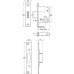Mortice Deadlock Lock Case Only Steel and Zinc Alloy Backset 56 mm case size 79 mm satin stainless steel