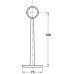 Flat Centre Post Bar Railing System For Ø 38-51 mm tubes Ø 38 mm satin nickel finish