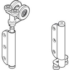 End Hanger Set Standard for Folding Patio Doors Slido Fold 100-U Top hung end folding system Left hand satin finish