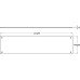 Kicking/Midrail Plate Square Corners Aluminium 1.5 mm thick Length x height: 800 x 150 mm  4 fixing holes polished anodised
