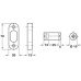 Hinge Bolt for External Outward Opening Doors Height 70 mm Coated Steel White