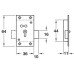 Rim Lock with Deadbolt for Cupboard Lock type: keyed alike sanded brass
