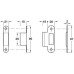 Mortice Latch Radius Forend Case Size 92 mm Startec Backset 60 mm case size 92 mm satin stainless steel
