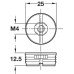 Drawer Front Adjuster Fits into Ø 25 mm Hole Black