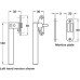 Casement Fasteners Handed Lockable Stainless Steel Left hand satin