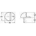 Door Stop Floor Mounted with Anti-Turn Peg Zinc Alloy with Rubber Buffer Polished brass