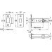 Mortice Latch Tubular Latchbolt Operated by Lever Handles Black Backset 57.5 mm case size 79 mm
