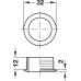 Push Lock Rosette for 19 and 25 mm Push-Lock Knobs Matt nickel plated