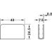 Counterplate for Magnetic Pressure Catches and for Glass Doors Black