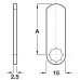Straight Cam for Use with Padlockable Cam Locks Dim. A 50 mm