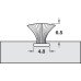 Window Seal Slide Pile and Fin 6.5 mm Plastic White