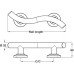 Grab Rail Curved Length 355-620 mm Nyma Style Length 355 mm hole centres 203 mm