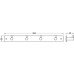 Coat Hook Rail with 4 Hooks Stainless Steel 42 x 36 mm Face fixing Brushed stainless steel finish