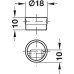 Base Catch with Roller for Press-Fit Mounting Symo 3000 White