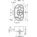 Push Button Lock with Push Button Locking Backset 25 mm Backset 25 mm White